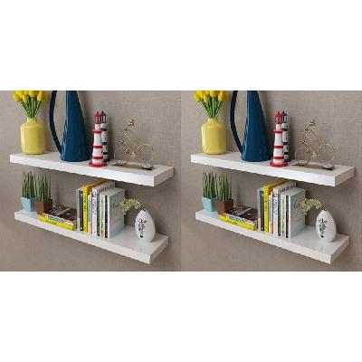 wall shelves 4 pcs white 80 cm