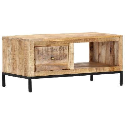 coffee table 88x50x42 cm solid mango wood