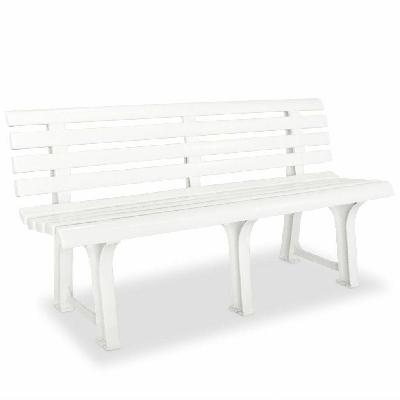 garden bench 145,5 cm plastic white