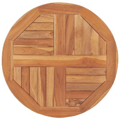 table top solid teak wood round 2.5 cm 60 cm