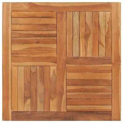 table top solid teak wood square 90x90x2.5 cm