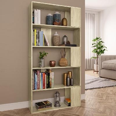 book cabinet/room divider sonoma oak 80x24x159 cm chipboard