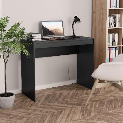 desk black 90x40x72 cm chipboard 