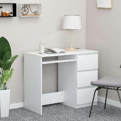 desk white 90x45x76 cm chipboard 