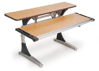 split surface height and tilt adjustable desk 1600 x 800 