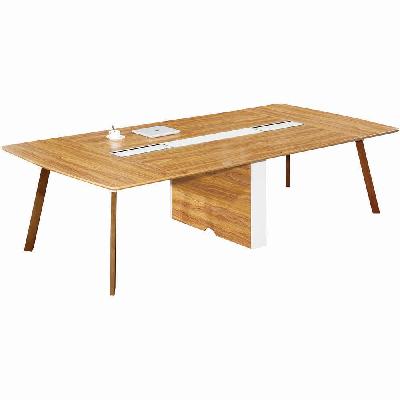 3200 x 1300 x 720 boardroom table american walnut with solid timber legs including 2 x power boxes with 4 gpo - 2 usb - and 2 data ports 