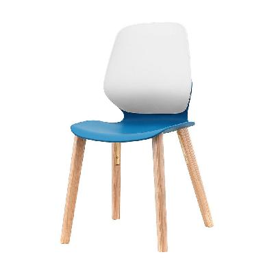 kaleido chair ashwood 4- leg blue seat 