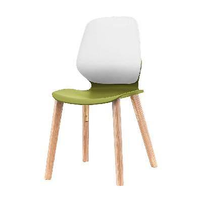 kaleido chair ashwood 4- leg olive seat 