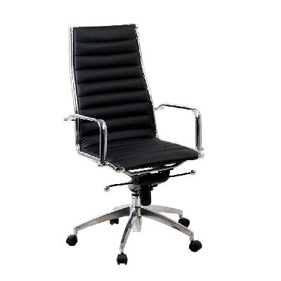 lean hi back chair black 