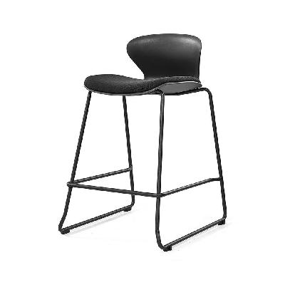 kaleido 650h stool with black sled frame black seat 
