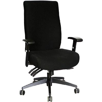 piazza 6 hi back chair black 