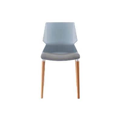 prism chair plastic over beech wood legs grey 