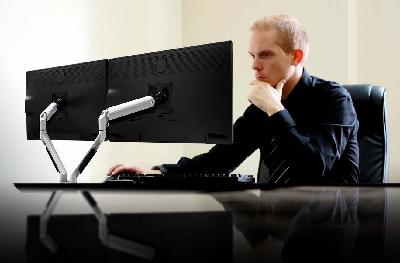 scimitar double monitor arm 