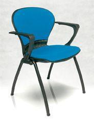 otter chair blue fabric 