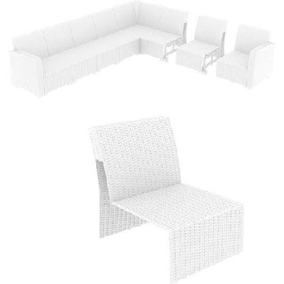 fl siesta monaco extension part for monaco outdoor lounge white / beige cushion 