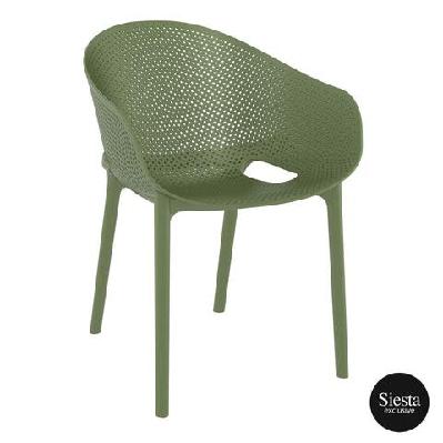 fl sky pro hospitality stacking outdoor dining chairolive green