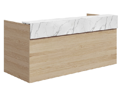 dd merri shadow premium reception counter 1800w x 850d x 1100h / without led lights 