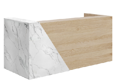 dd merri bevel end premium reception counter 1800w x 850d x 1100h / left 