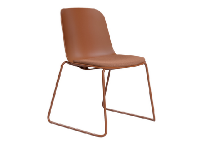 dd juno plastic shell sled base breakout chairclay / yes