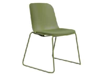 dd juno plastic shell sled base breakout chairgreen / yes