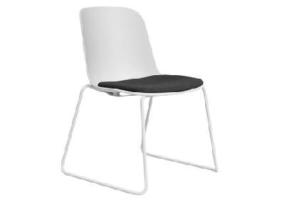 dd juno plastic shell sled base breakout chairwhite / yes
