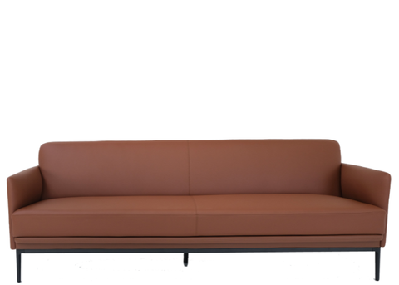 dd aspen pu upholstered 3 seater lounge charcoal fabric 