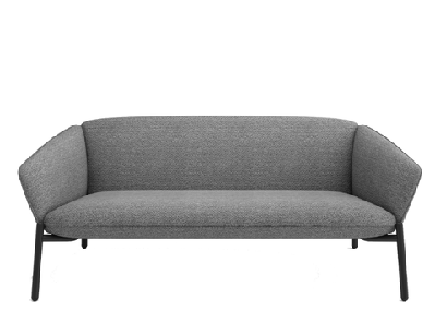 dd lexi fabric upholstered 2 seater reception area loungegrey