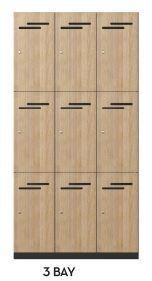 dd 3 door lockers3 bays of 3 door locker 900mm (w)