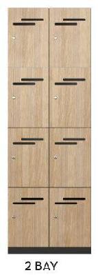 dd 1800mm high 4 door locker2 bays of 4 door locker 600mm (w)