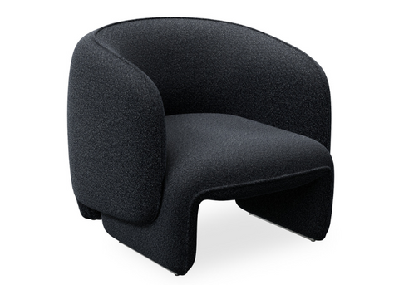 dd otto fabric upholstered single seater loungestorm blue