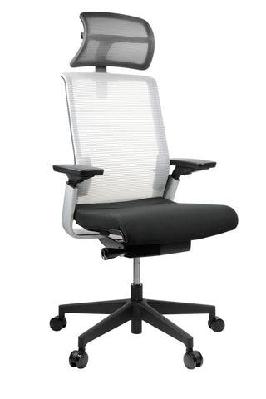 gp match mesh high back chair with head restsilver