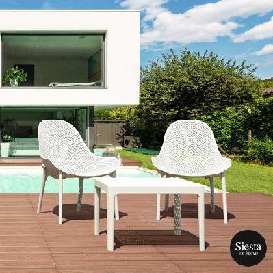 fl sky 3 piece outdoor lounge setting with side tablewhite