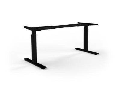 ol agile double motor electric height adjustable workstation frame black / w1200 - 2100 x d750 - 900 