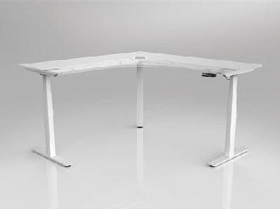 ol agile height adjustable workstation frame for 90° or 120° worktopswhite