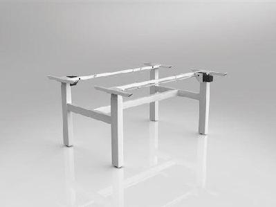 ol agile electric height adjustable desking frame to suit 2 worktopswhite / 2 x w1500 x d750
