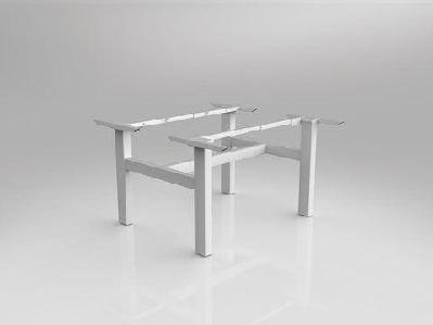 ol agile desking frame to suit 2 worktops white / w1200 x 750mm 
