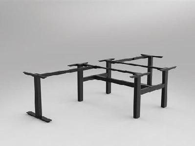 ol agile 90° shared workstation frame to suit 2 worktopsblack / 2 x 1500 x 1500mm