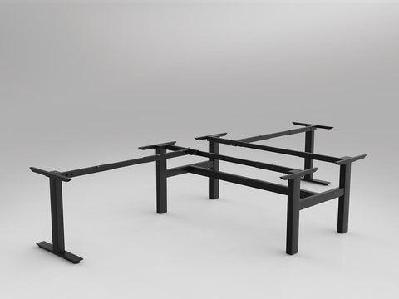 ol agile 90° shared workstation frame to suit 2 worktopsblack / 2 x 1800 x 1800mm