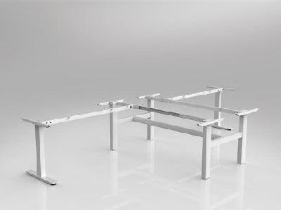 ol agile 90 degree shared workstation frame to suit 2 worktops black / 2 x 1800 x 1800mm 