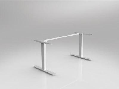 ol agile fixed height extendable single desk frame white / 1200-1800w x 600d 