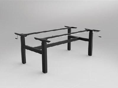 ol agile height adjustable shared desking frame black / 2 x w2100 x d750 