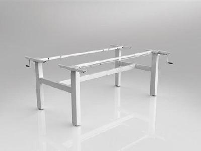 ol agile height adjustable shared desking framewhite / 2 x w2100 x d750