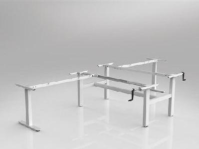 ol agile winder height adjustable 90° shared workstation framewhite / 2 x 2100 x 2100mm