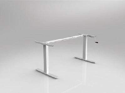 ol agile height adjustable straight desking framewhite / l1200-1800 x d600 - 760