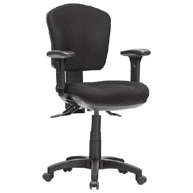 st aqua fabric upholstered task chair high back / with arm rest