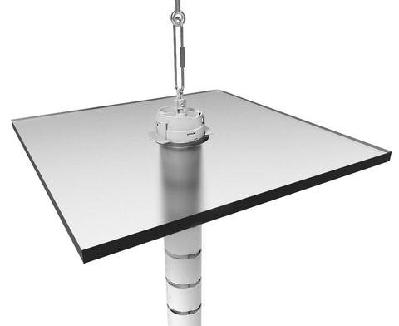 cm axess ceiling to desk kit with floor baseclear / with centre pole