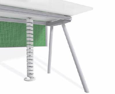 cm axess floor to desk kit with floor basewhite / round