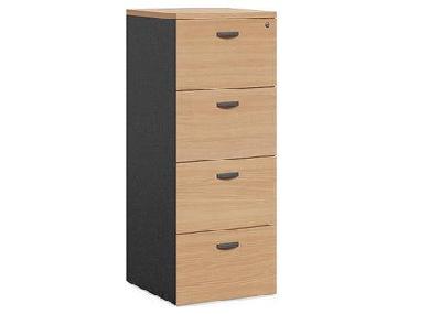 dd accent 4 drawer filing cabinetironstone with beech drawers