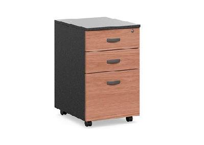 dd accent mobile pedestal with 2 drawer and fileironstone with cherry drawers