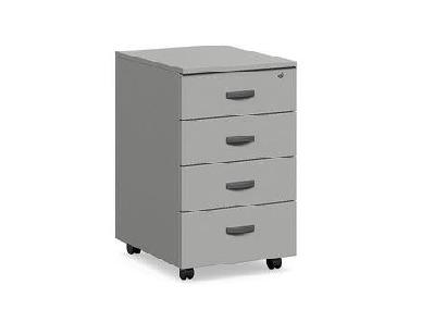 dd accent 4 drawer mobile pedestalgrey with grey drawers